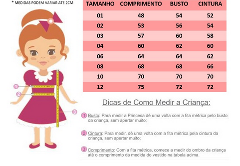 Vestido Infantil Princesa Tematico Minnie Rosa - Roupa Infantil