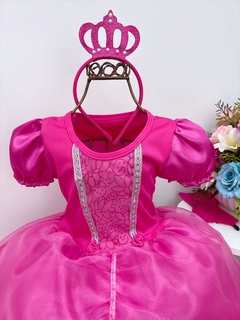 Vestido Festa Fantasia Luxo Princesa Sofia Infantil e Luva G (M