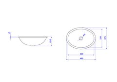 Bacha Ovalada Bajo Mesada L37 - DECA - comprar online