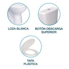 Combo Marajo Inodoro, Depósito, Bidet y Tapa - DECA - comprar online