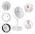 Espejo Con Aumento Y Ventilador Luz Led Cable Usb Maquillaje