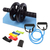Rueda Abdominal + Alfombra + Banda Latex X 5 + Banda Fitness