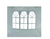 Pared Gazebo Rafia Simil Ventana X Unidad Blanca