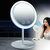 Espejo Con Aumento Y Ventilador Luz Led Cable Usb Maquillaje - Virtualshopbaires