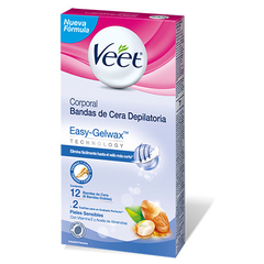 VEET BANDA DEPILATORIA PIEL SENSIBLE CAJITA X12 BANDAS