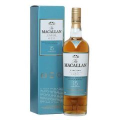 WHISKY MACALLAN FINE 15 AÑOS BOTELLA x700 ML CON ESTUCHE