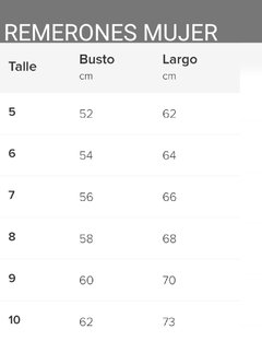 Remeron De Mujer Talles Especiales 5 al 10 en internet