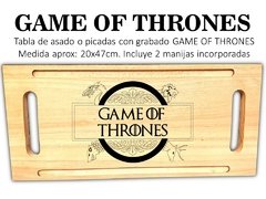 GAME OF THRONES TABLA DE ASADO PICADAS CON GRABADO LASER REGALOS DE CUMPLEAÑOS
