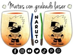 MATE CON GRABADO LASER NARUTO ANIME GOKU DIBUJOS MADERA en internet