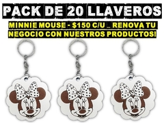 MINNIE MOUSE LLAVERO FIBROPLUS BLANCO CUMPLEAÑOS NEGOCIOS SOUVENIRS