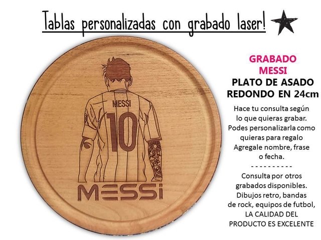 TABLAS FUTBOL/DEPORTES - PICATABLAS GRABADO LASER