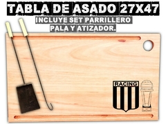 Racing Club de avellaneda tabla de asado madera grabado laser regalos cumpleaños futbol