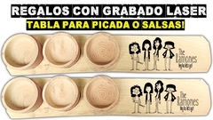 THE RAMONES - Tabla de picadas y salsas con grabado laser regalos de cumpleaños - comprar online