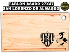 San Lorenzo de Almagro Tablon de asado en madera con grabado laser regalos cumpleaños - comprar online
