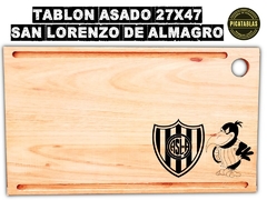San Lorenzo de Almagro Tablon de asado en madera con grabado laser regalos cumpleaños - PICATABLAS GRABADO LASER