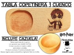 HARRY POTTER TABLA DE PICADA SALSAS REGALOS DE CUMPLEAÑOS ORIGINALES GRABADO LASER - PICATABLAS GRABADO LASER