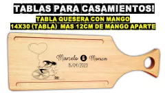 Tabla souvenirs regalos personalizados para bodas casamientos grabado laser madera - comprar online