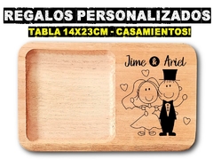 Tablas personalizadas con laser wedding boda casamientos en internet