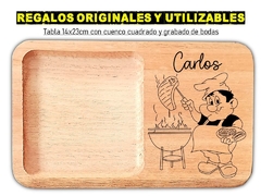 Tabla asado picadas personalizadas para cumpleaños o dia dle padre regalos en madera - comprar online