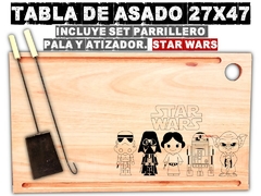 Tabla de asado STAR WARS grabado laser regalos de cumpleaños asador parrilla - PICATABLAS GRABADO LASER