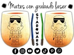 STAR WARS MATE CON GRABADO LASER REGALOS DE CUMPLEAÑOS ORIGINALES