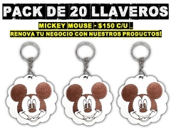 LLAVEROS FIBROPLUS BLANCO MICKEY MOUSE GRABADO NEGOCIOS CUMPLEAÑOS SOUVENIRS - comprar online