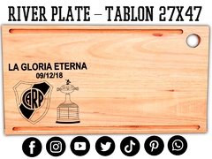 RIVER PLATE MADRID - TABLON DE ASADO - REGALOS ORIGINALES 27X47