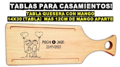 Tabla quesera picada asado meriendas desayunos grabado laser wedding boda casamientos novios - comprar online