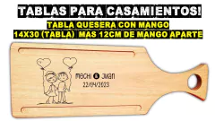 Tabla quesera picada asado meriendas desayunos grabado laser wedding boda casamientos novios