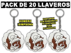 HOMERO SIMPSONS LLAVEROS FIBROPLUS BLANCO REGALOS SOUVENIRS GRABADO - comprar online