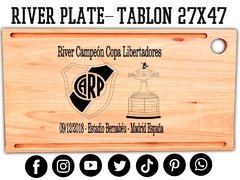 RIVER PLATE MADRID - TABLON DE ASADO - REGALOS DECUMPLEAÑOS ORIGINALES Y UTILIZABLES - MEDIDA 27X47 - comprar online