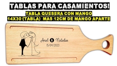 Tabla quesera para picadas asados meriendas desayunos grabado laser boda wedding casamientos en internet