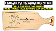 Tabla quesera de picada con grabado laser wedding boda casamientos novios regalos souvenir - comprar online