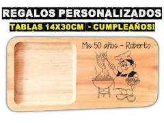 Tablas de picadas personalizadas para cumpleaños regalos originales y utilizables en internet