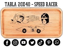 SPEED RACER - METEORO - REGALOS ORIGINALES - TABLA PARA ASADOS PICADAS O MERIENDAS.MULTIUSO 20X40cm en internet