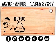 AC/DC - ANGUS YOUNG - TABLON DE ASADO - REGALOS ORIGINALES - MEDIDA 27X47 en internet
