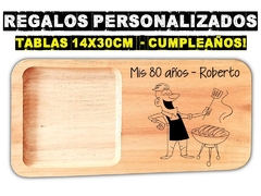 Tabla de picada meriendsas o asado con grabado laser personalizadas para cumpleaños souvenirs en internet