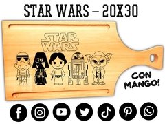 STAR WARS - REGALOS ORIGINALES - CUMPLEAÑOS - TABLA DE ASADO PICADAS Y MERIENDAS - comprar online