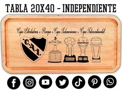 INDEPENDIENTE - REGALOS ORIGINALES - TABLA DE MADERAPARA ASADOS PICADAS O MERIENDAS. 20X40 - tienda online