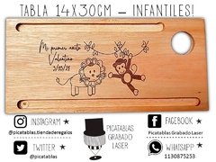 TABLA 14X30 GRABADOS INFANTILES CUMPLEAÑOS - tienda online
