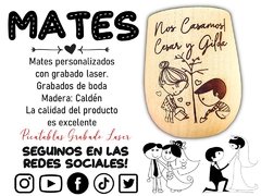 Mate perita con grabado laser personalizado. Incluye envoltorio