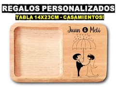 Tablas personalizadas con grabado laser wedding boda casamientos - comprar online