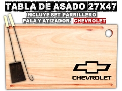 Chevrolet Ford tabla de asado con grabado laser regalos de cumpleaños parrilla asador