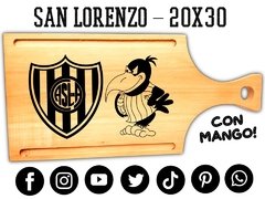 Imagen de SAN LORENZO - TABLA DE ASADOPICADAS O MERIENDAS - TABLA MULTIUSO CON GRABADO LASER