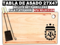 AFA Seleccion Argentina tabla de asado con grabado laser parrilla asador regalos de cumple - PICATABLAS GRABADO LASER