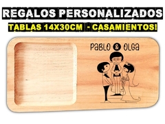 Tablas personalizadas con grabado laser para bodas casamientos wedding - comprar online