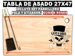 pGuns N Roses tabla de asado con grabado laser regalos de cumpleaños parrilla asador en internet