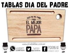 TABLAS PARA EL DIA DEL PADRE CON GRABADO LASER ASADO Y PICADAS - comprar online