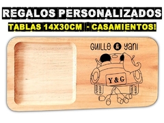 Tablas para bodas personalizadas con grabado laser premium