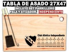 Independiente de Avellaneda tabla de asado con grabado laser regalos de cumpleaños parrilla asador en internet